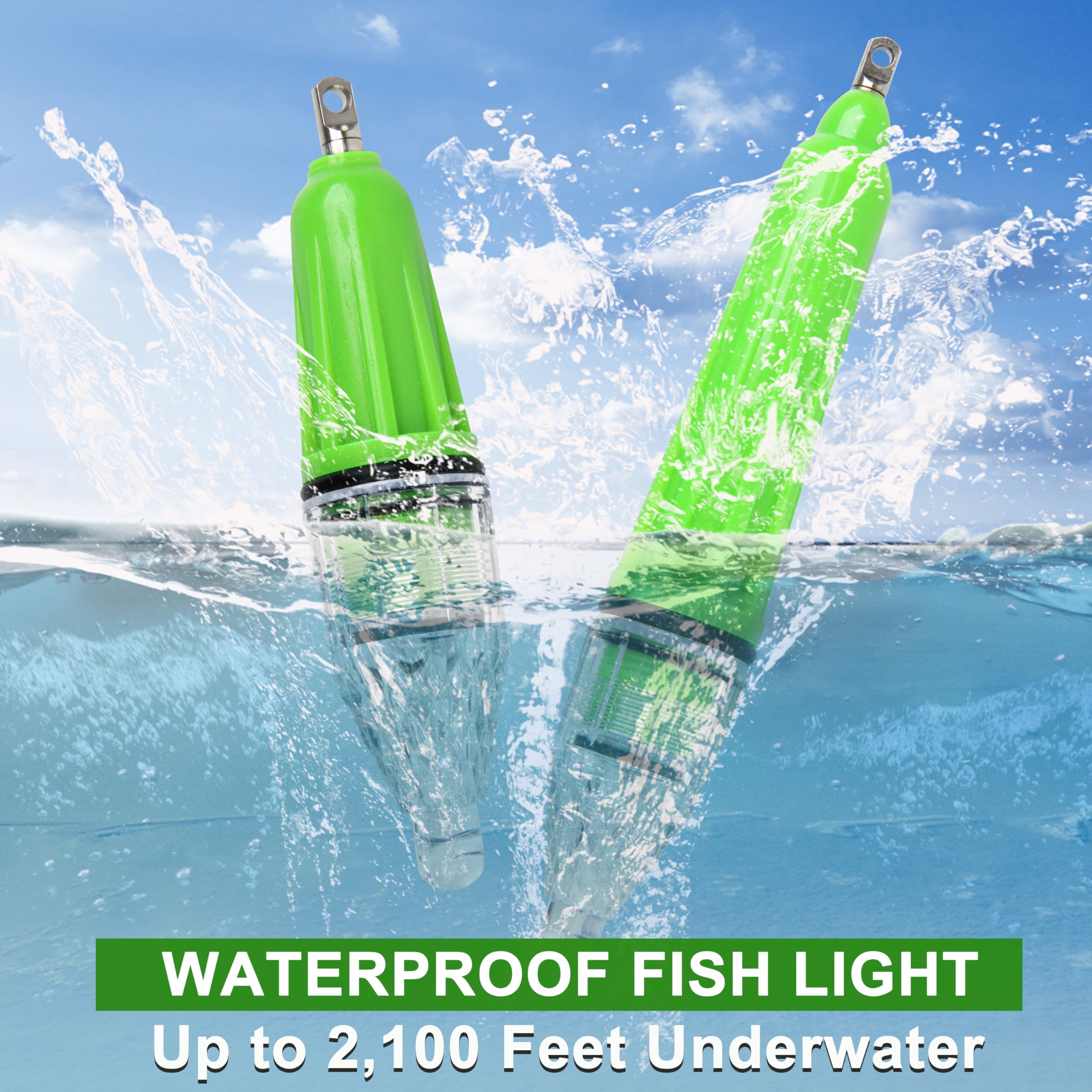 5 Esche Stroboscopiche Subacquee LED Blu A Goccia &ndash; Lampeggianti Per Pesca