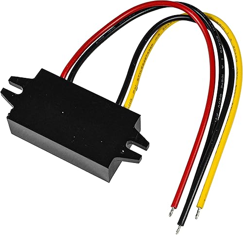 Miniatura 5 de HQRP Convertidor reductor DC-DC de 1224V a 5V 3A 15W con conector de cable abierto, adaptador de fuente de alimentación compatible con radio de