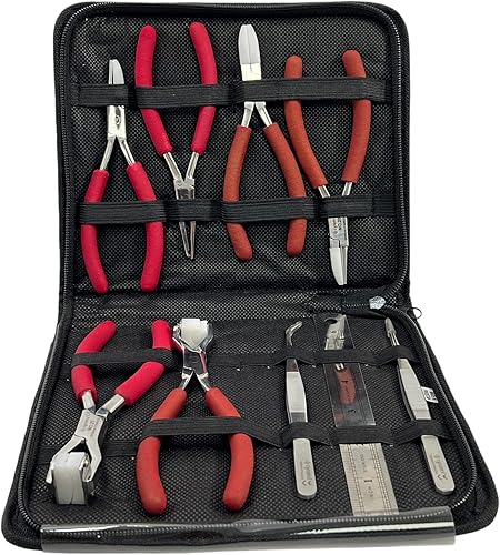 Miniatura 4 de Juego alemán profesional de 9 herramientas ópticas para gafas, alicates de punta doblada, juego de alicates ópticos - Juego de alicates ópticos de