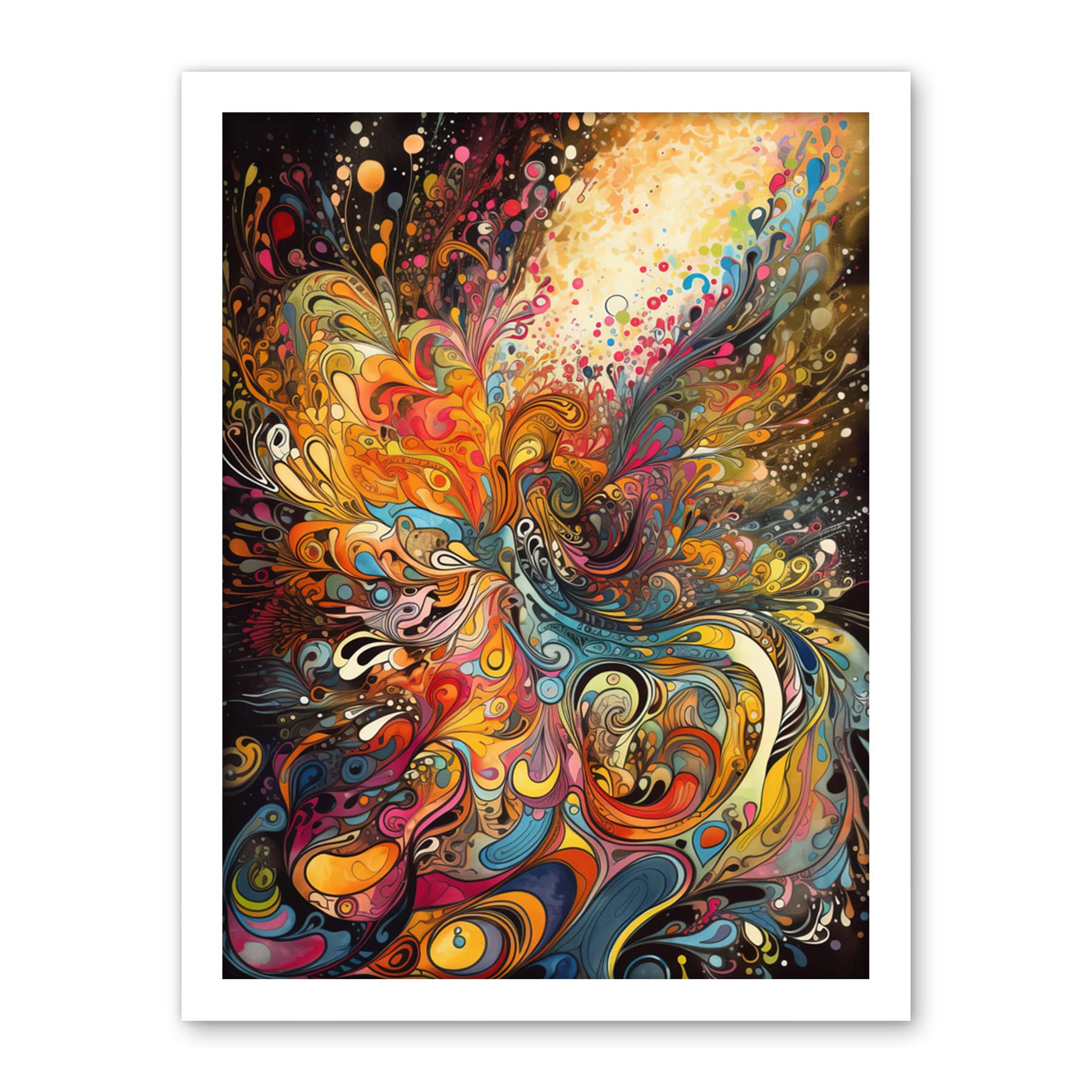 Artery8 Vibrant Colour Sound Waves Music Artwork Artwork Framed Wall Art Print 18X24 Inch