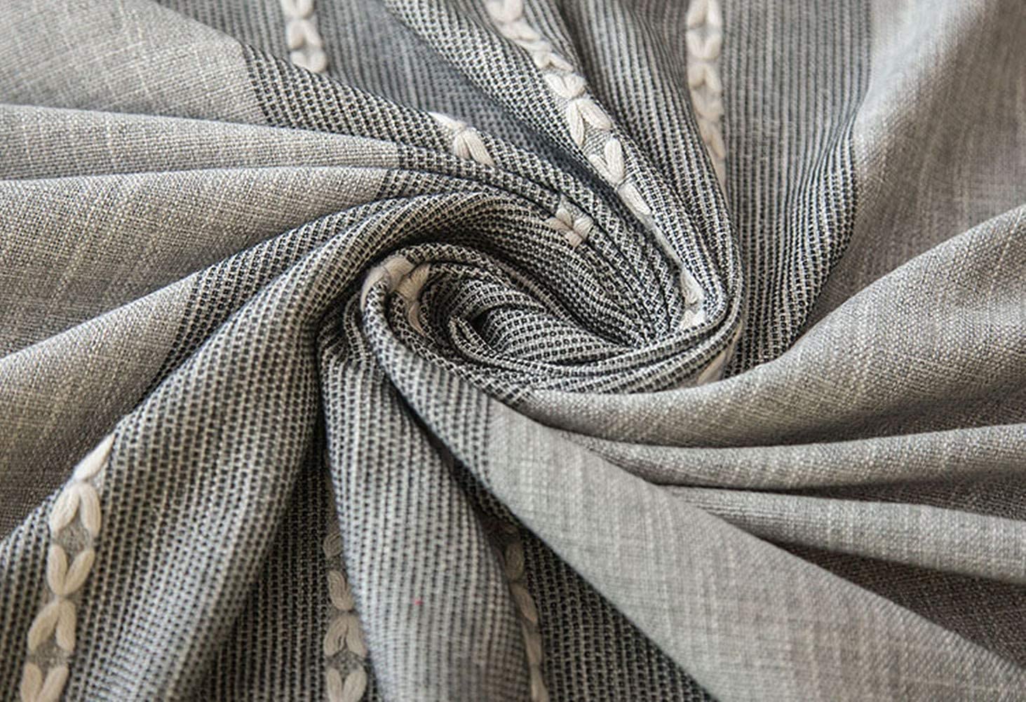 Tovaglia Grigia in Cotone E Lino Copritavolo in Pizzo Nappa Impermeabile E Antimacchia per La Decorazione in Cucina E Sala Da Pranzo,120CM*160CM