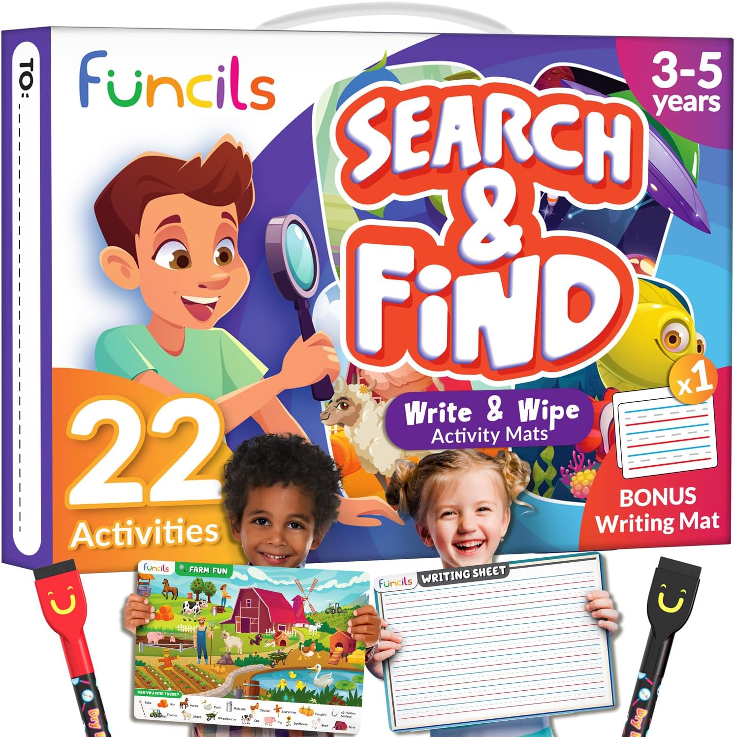 Search and Find for Kids & Toddlers - Preschool Learning Activity Book, Art and Craft Supplies, Seek Find Games, Birthday Gifts for Girls & Boys, Educational Toys for Ages 3, 4, 5, 6 Year Old