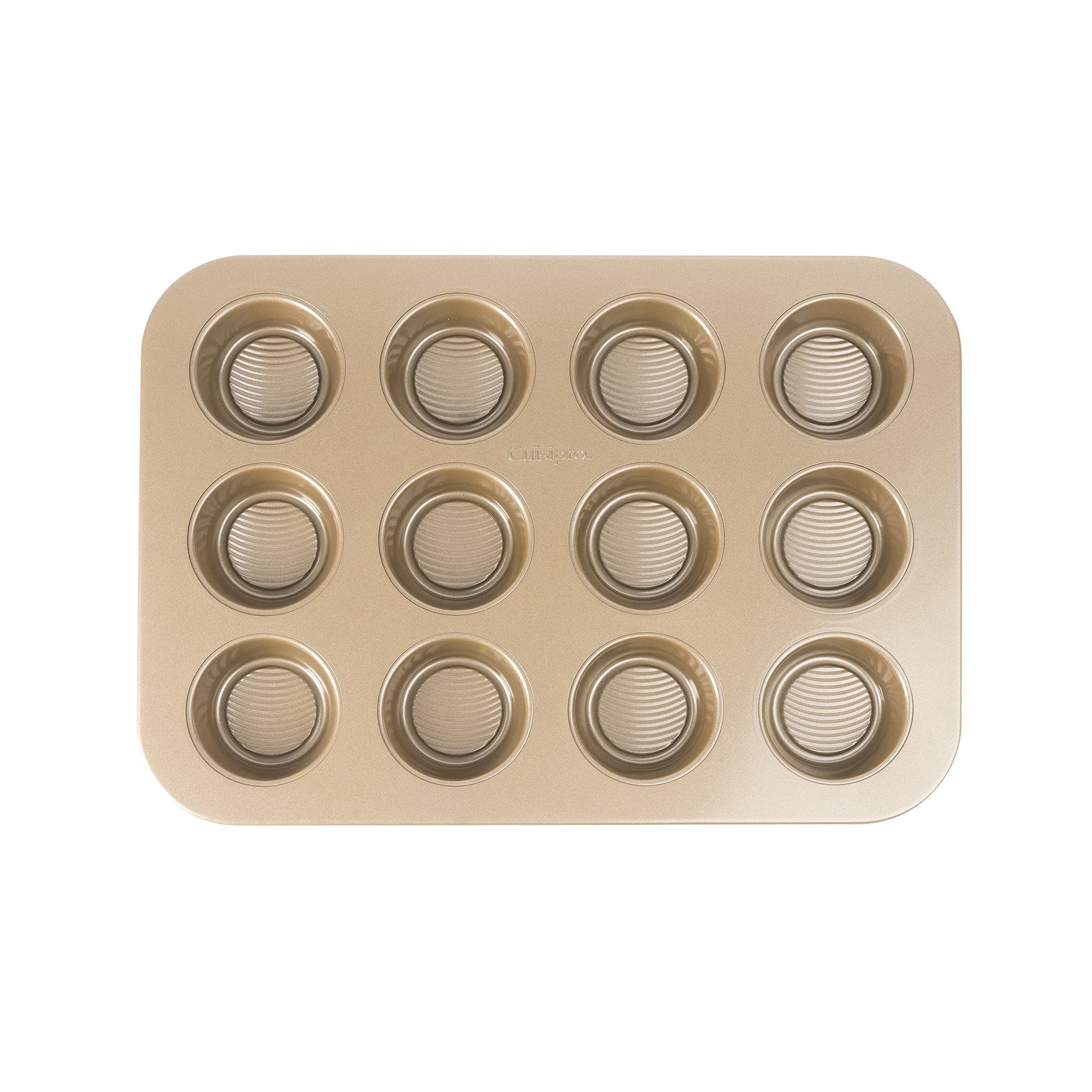 Cuisipro Bandeja de muffin de acero de 12 tazas