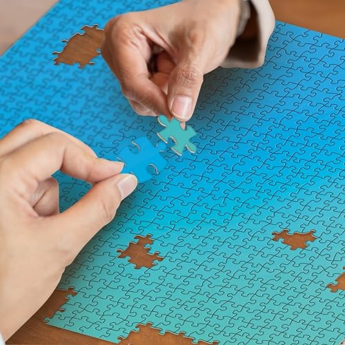 Miniatura 6 de Aqua Aurora - Rompecabezas de 1000 piezas para adultos, rompecabezas de color azul de 1000 piezas, rompecabezas degradado, rompecabezas que cambia