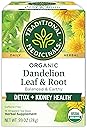 Traditional Medicinals Organic, Dandelion Leaf & Root - Dandelion Root Tea, Supports Normal Detox + Digestion - Kosher, Non-GMO, Caffeine-Free, Compostable - 16 Tea Bags