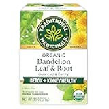 Traditional Medicinals Organic Dandelion Leaf & Root Herbal Tea (Pack of 1), Supports Kidney Function and Healthy Digestion, 16 Tea Bags Total