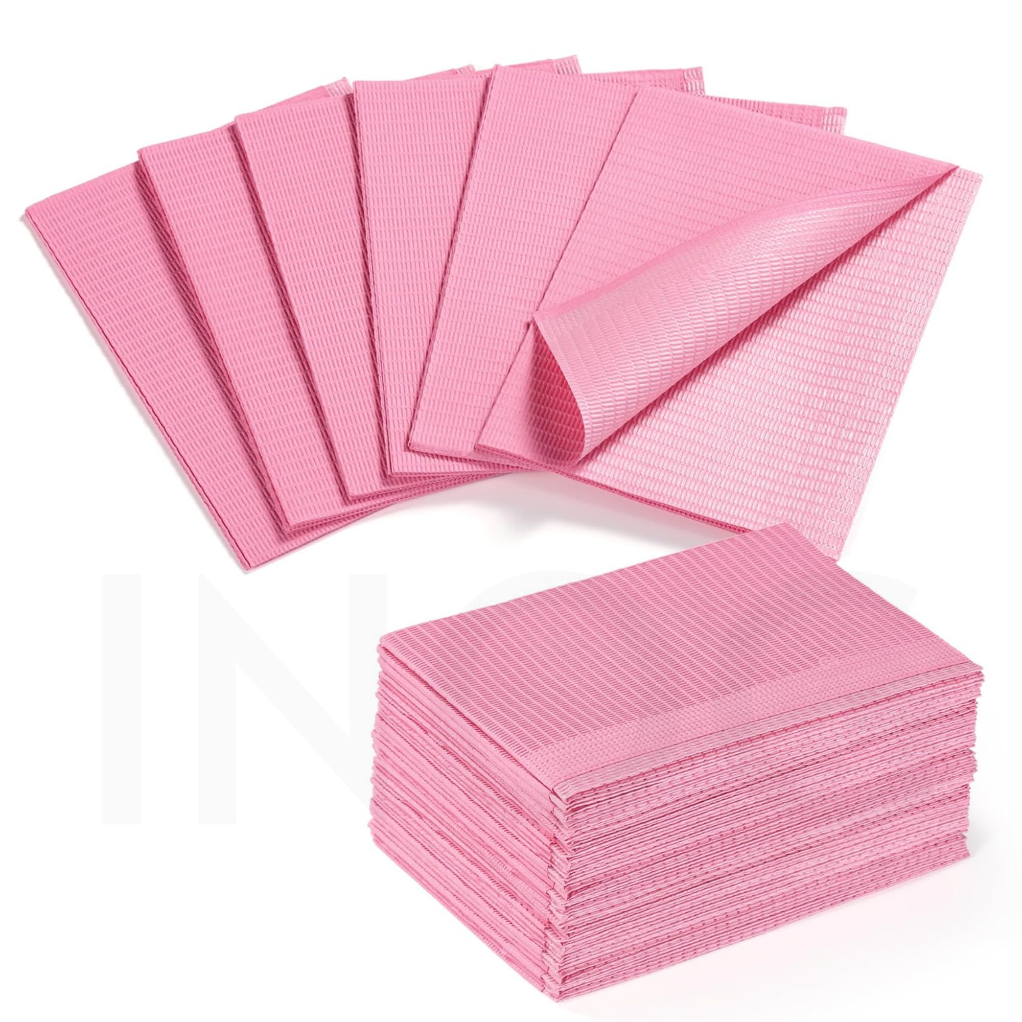 INOG Disposable Nail Mats - 100Pcs Foldable Nail Art Table Mats for Table Acrylic Nail Practice Sheet, 3 Ply Waterproof 13" X 18" Clean Pads Nail Art Accessories Multipurpose (Pink)-image-34