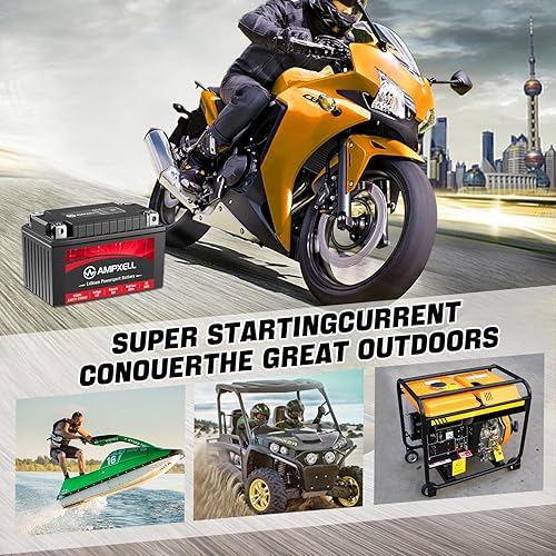 Miniatura 7 de YTX7A-BS - Batería de litio para motocicleta de 12 V, 300 A, 5 Ah, repuesto YTZ10S-BS Powersport batería, motocicleta, ATV, UTV, scooter, 4 ruedas y