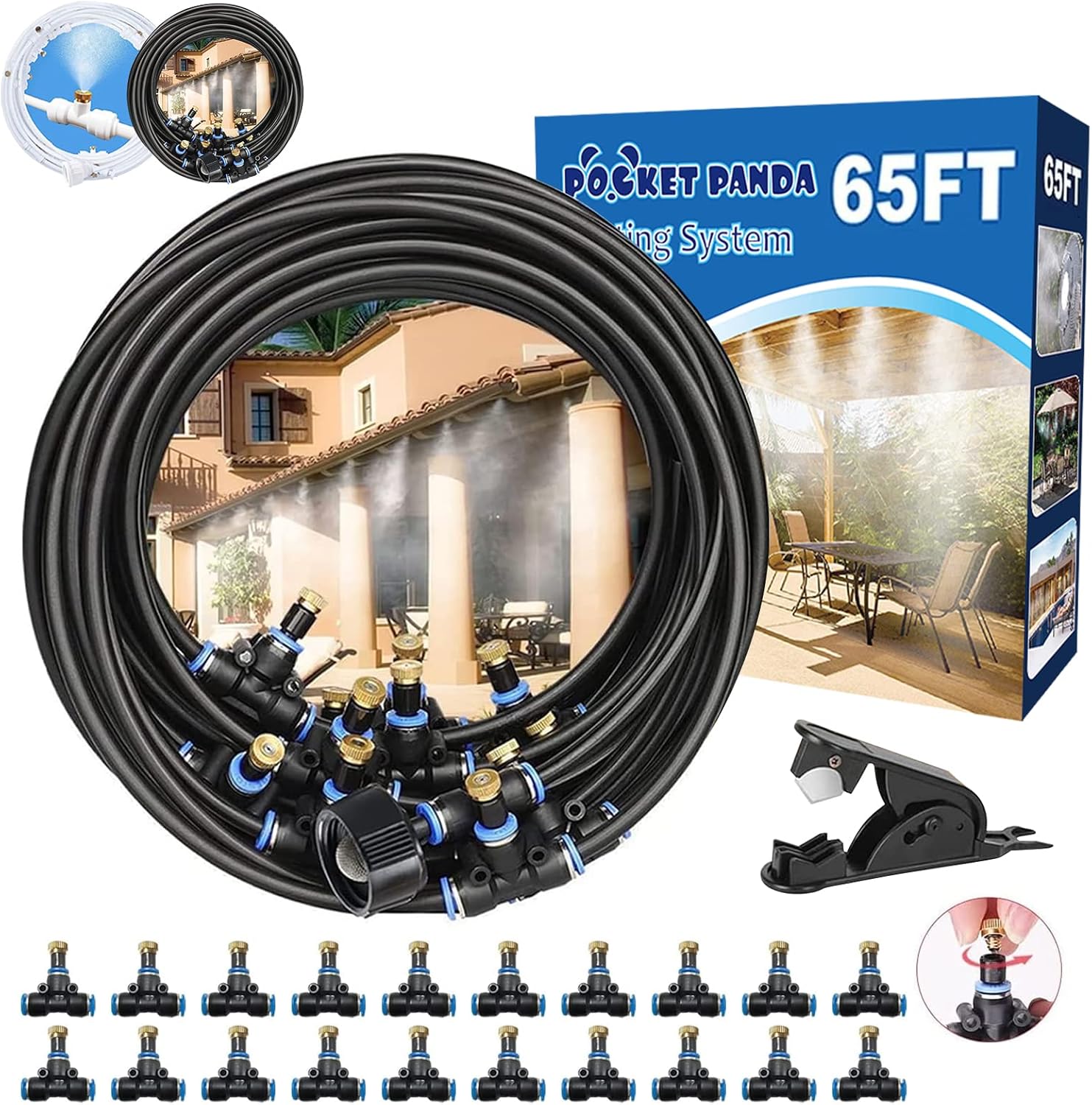 Mister System 65FT (20M), Patio Misters for Cooling, Outdoor Misting