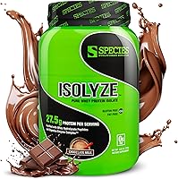 Vista 7 de Species Nutrition Isolyze - Proteína de suero en polvo, 100% aislado de suero de leche para construcción muscular, 0.71 oz de proteína por