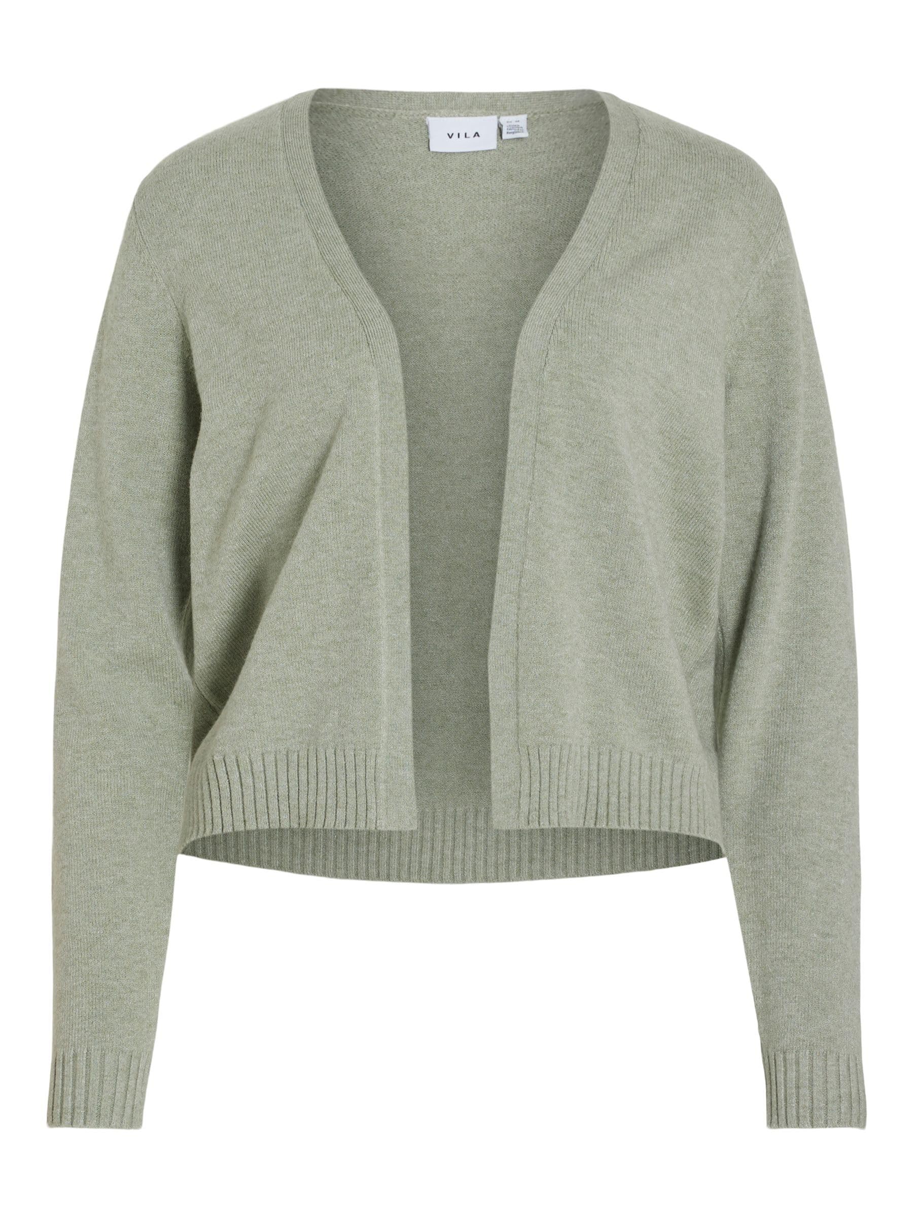 Vila Women's Oil Green Viril Short L/S Knit Cardigan Noos, M