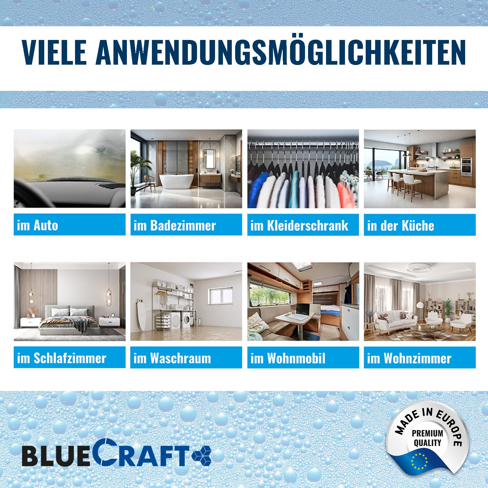 12x 450g Luftentfeuchter Granulat Tabs Entfeuchter gegen Schimmel | Nachfüllpack für Raumentfeuchter Entfeuchtungsgerät Tabletten Nachfülltabs ohne Strom Feuchtigkeitskiller für Wohnung Keller