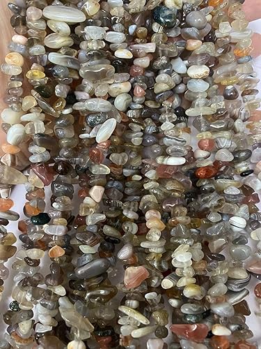 Miniatura 7 de PLTbeads Cuentas de piedras preciosas naturales de ágata de Botswana de 0.276-0.315 in, cristales curativos para la cintura, pulseras de collar,