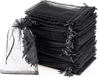 Organza Bags,WLEAD Valentine's Day Mother's Day Party,Christmas Organza Drawstring Gift Bags, Organza Jewelry Pouches,Makeup Organza Favor Bags,Wedding Giveaways