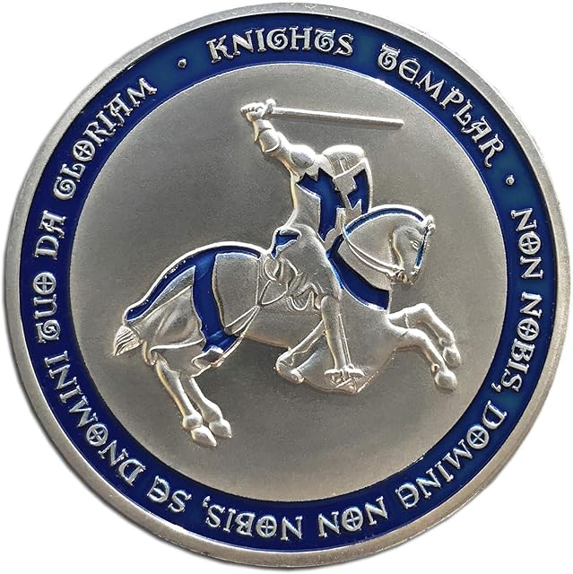 Eillwin Templar Perfect Silver Color Coin Knight Religious Collectible Beautiful Honorable Gift