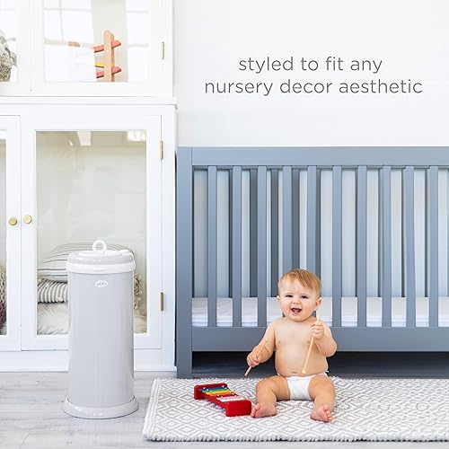 Miniatura 10 de Ubbi - Cubo de bloqueo de olor de acero, no requiere bolsa especial, ahorro de dinero, galardonado, cubo de pañales imprescindible para el