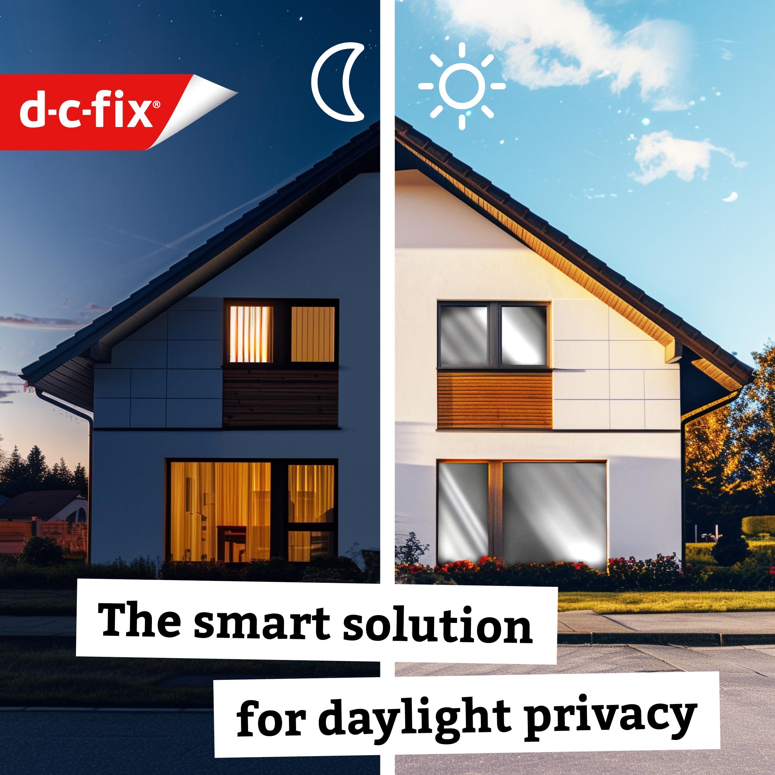 d-c-fix Folie Espejo Autoadhesiva (67,5x150cm) Película para Ventanas | Mirada Privada, Transparente desde el Interior (de día) – 99% de Protección UV, Protección Solar, Película Reflectante