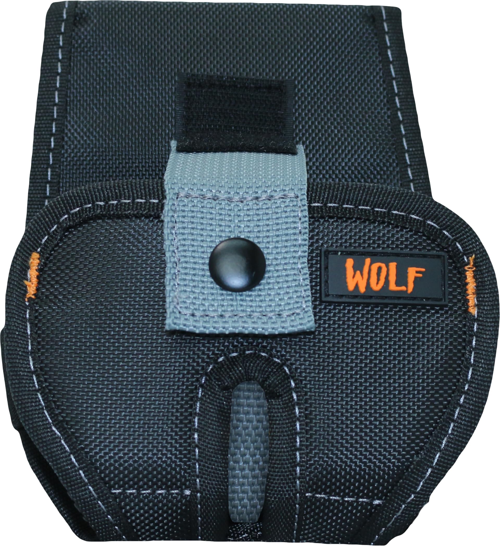Wolf WTH2102 Heavy-Duty Ballistic Measuring Tape Holder | 3’’ Belt Tunnel Loop & Clip | Durable Lightweight 4-Way Carrying Tape Measure Holster |