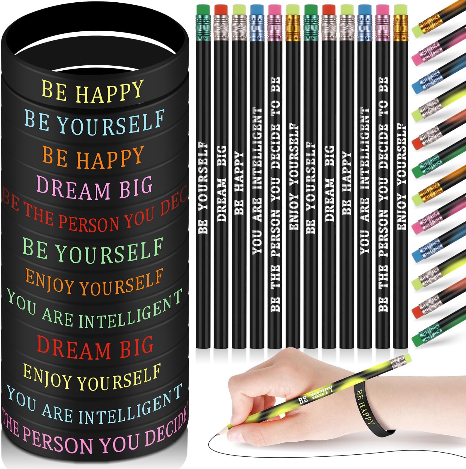 Geyee 36 Pcs Mental Health Awareness Pencils Inspirational
