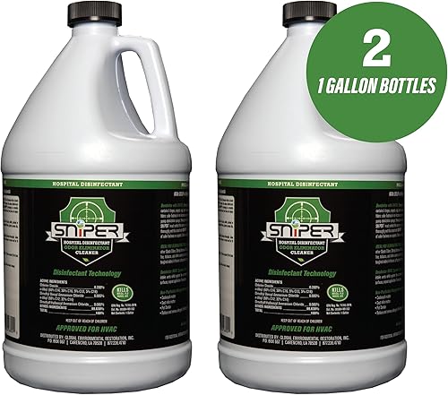 Miniatura 5 de SNiPER Desinfectante hospitalario, eliminador de olores y limpiador multiusos, 1 galón, paquete de 2