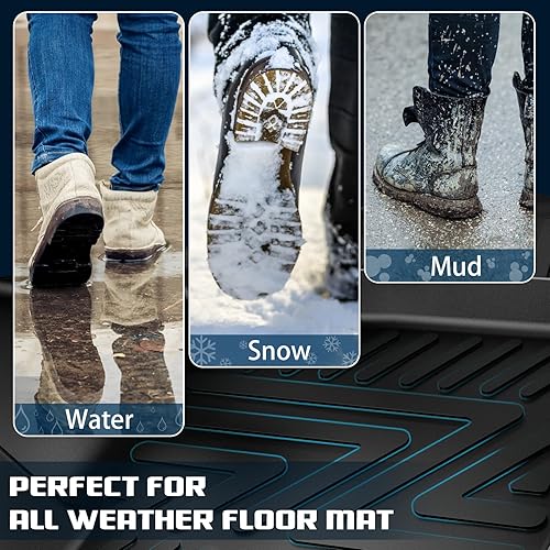 Miniatura 7 de NIKALAIKA Alfombrillas de suelo para ChevroletChevy Trax 2024, protección para todo tipo de clima, forros de goma TPE para Chevy Trax 2024,