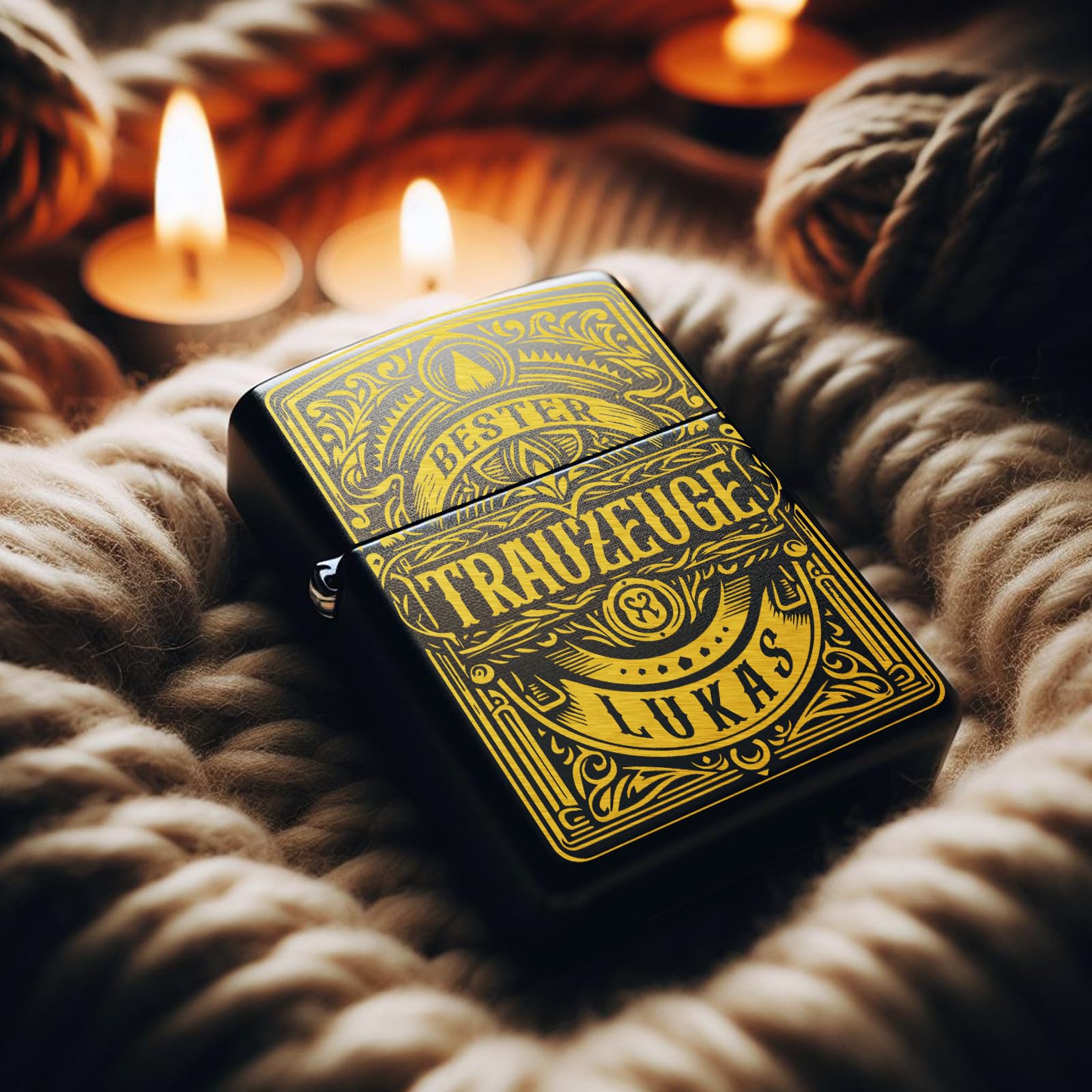Trauzeuge Zippo Feuerzeug mit Gravur personalisierbar | Trauzeugen Geschenk Mann Zippo