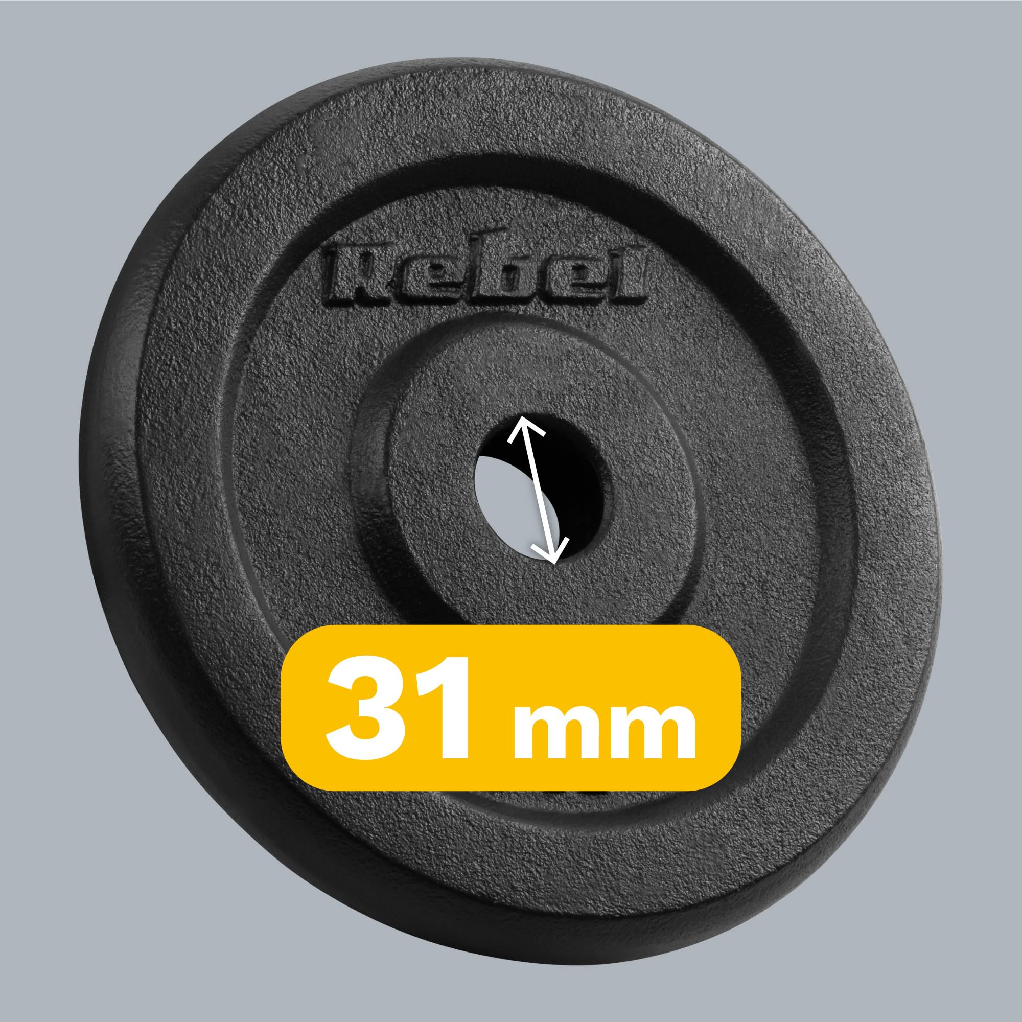 Rebel Zestaw Obciążeń Żeliwnych 4x5kg Otwór 31mm Talerz Klasyczny RBA-2128
