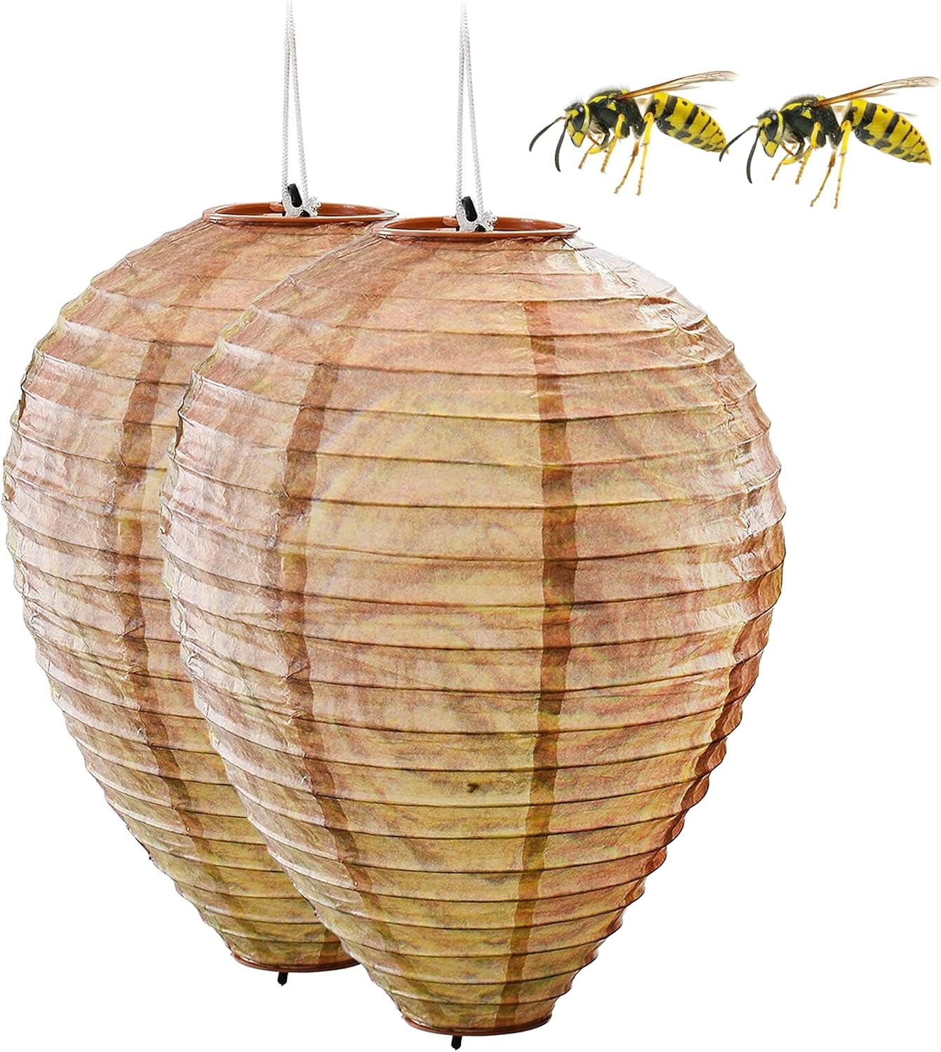 2x Wasp Nests Decoy, The Waspinator Nest Decoy, Hanging Wasp Repellent