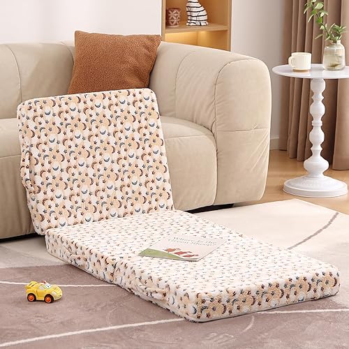 Miniatura 9 de Colchón plegable para niños, lavable para niños, tapete triple plegable para siesta para dormir, guardería, sofá cama con bolsa de almacenamiento