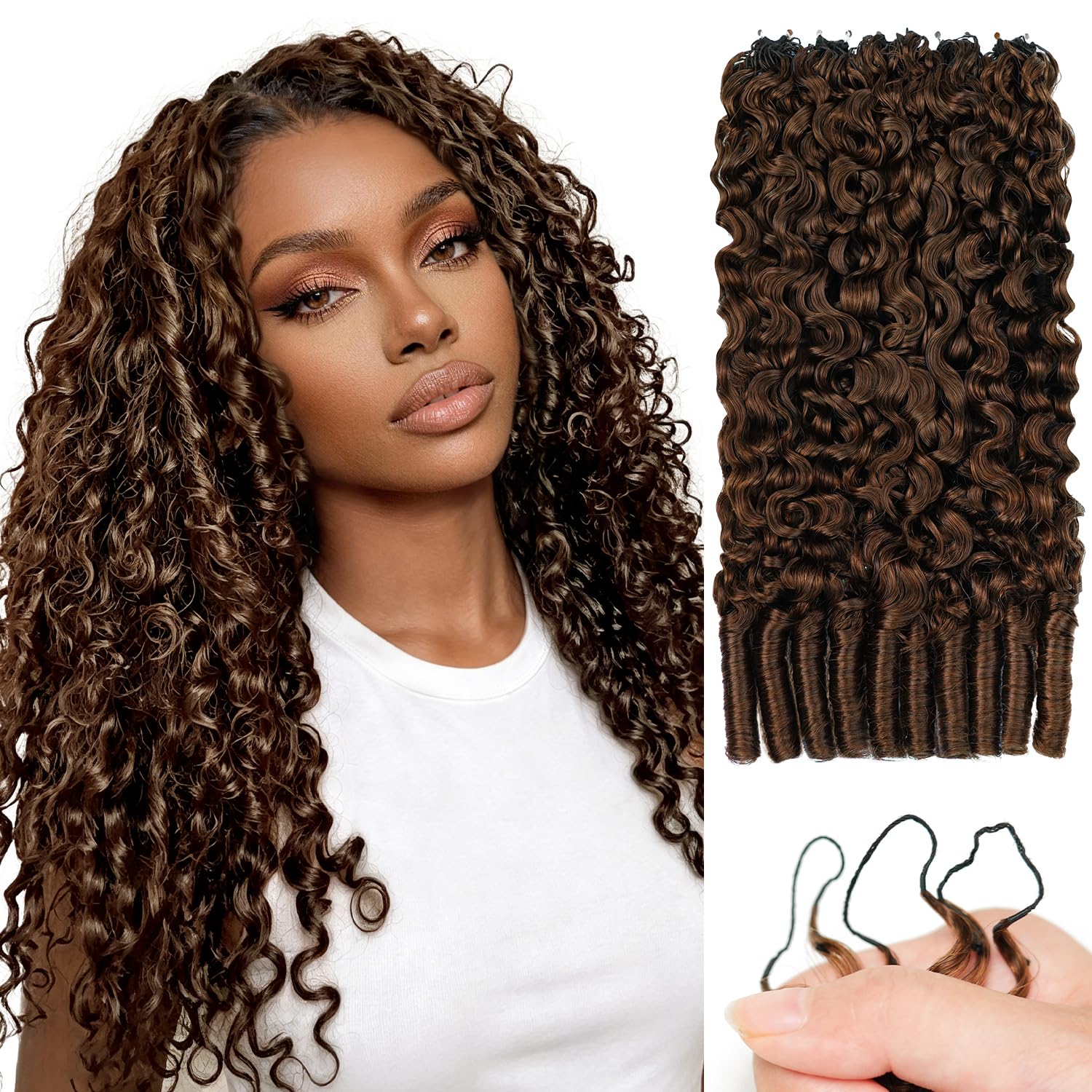 Burmese Curly Virgin Human Hair Crochet Extensions