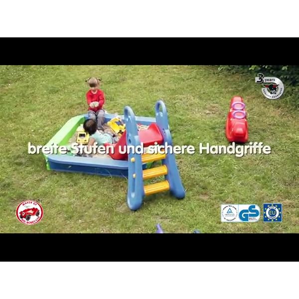 BIG - Baby Rutsche - 118cm lange Rutschbahn, TÜV geprüft, Nutzung für den Hausgebrauch, rot-blaue Rutsche für drinnen… – Bild 8