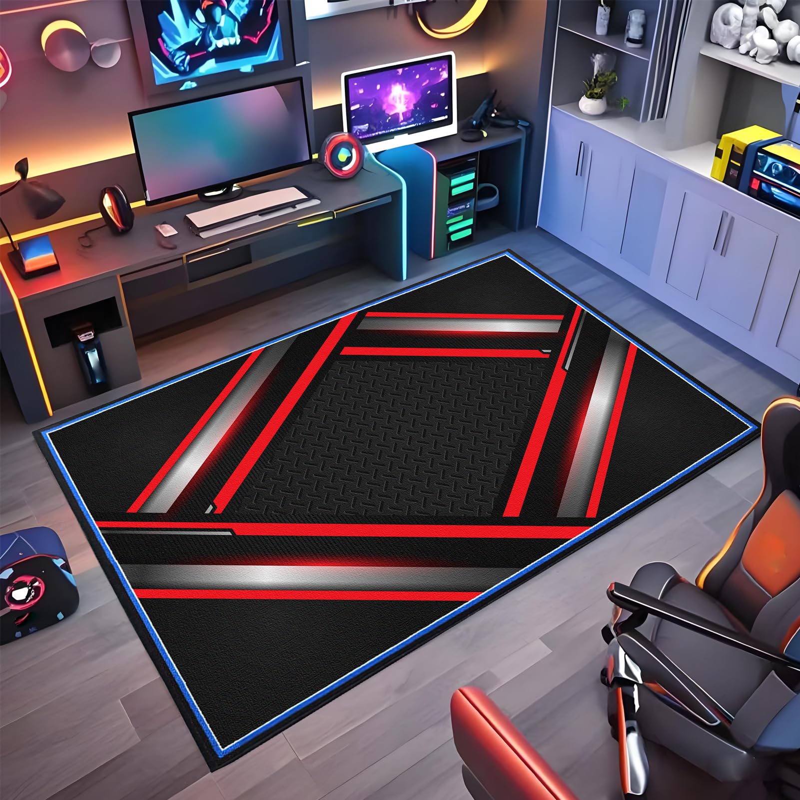 Wuzqju Gaming Chair Mat Non-slip Office Chair Mat for Hardwood Floor 80 x 120 cm Heavy Duty Office Chair Mats for Carpeted and Hardwood Floor Multi-Purpose Floor Protector for Home Office Gaming Room