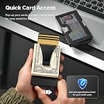 Men’s Pop Up Wallet with Money Clip and ID Window - Holds 15+ Cards, Slim RFID Blocking Card Holder Smart Wallet Gift for Men, Minimalist Front Pocket Wallet for Men, Quick Access, Travel & Daily Use
