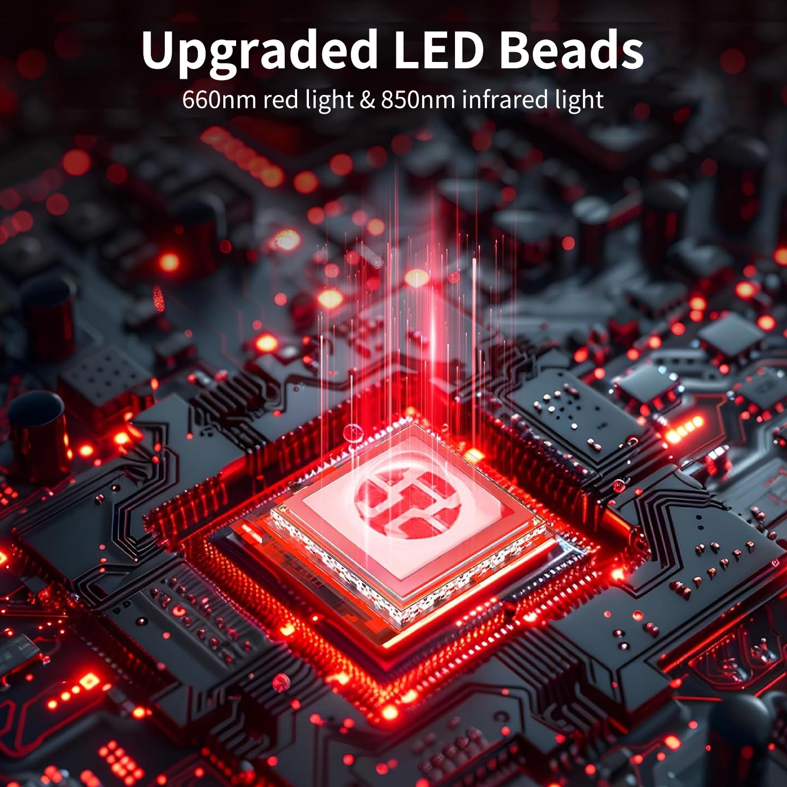 Ceinture à lumière rouge pour corps, 5 modes améliorés 2026 lumière proche infrarouge pour le corps, lampe à haute efficacité LED à double onde (660 nm et 850 nm), personnalisation multi-mode