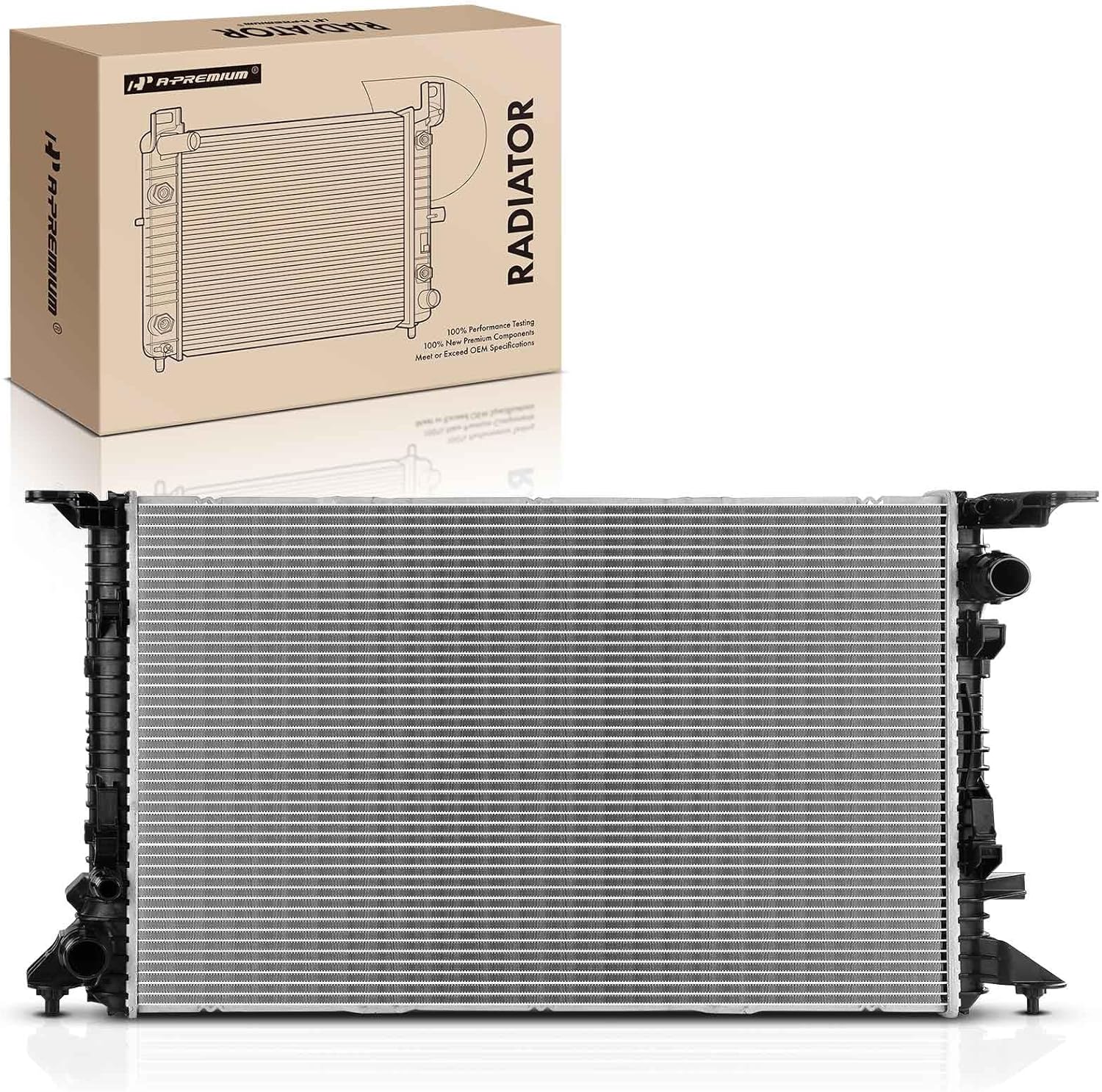 a-premium primary engine coolant radiator assembly compatible with audi s6 2013-2018, s7 2013-2018, 4.0l, replace# 4g0121251e