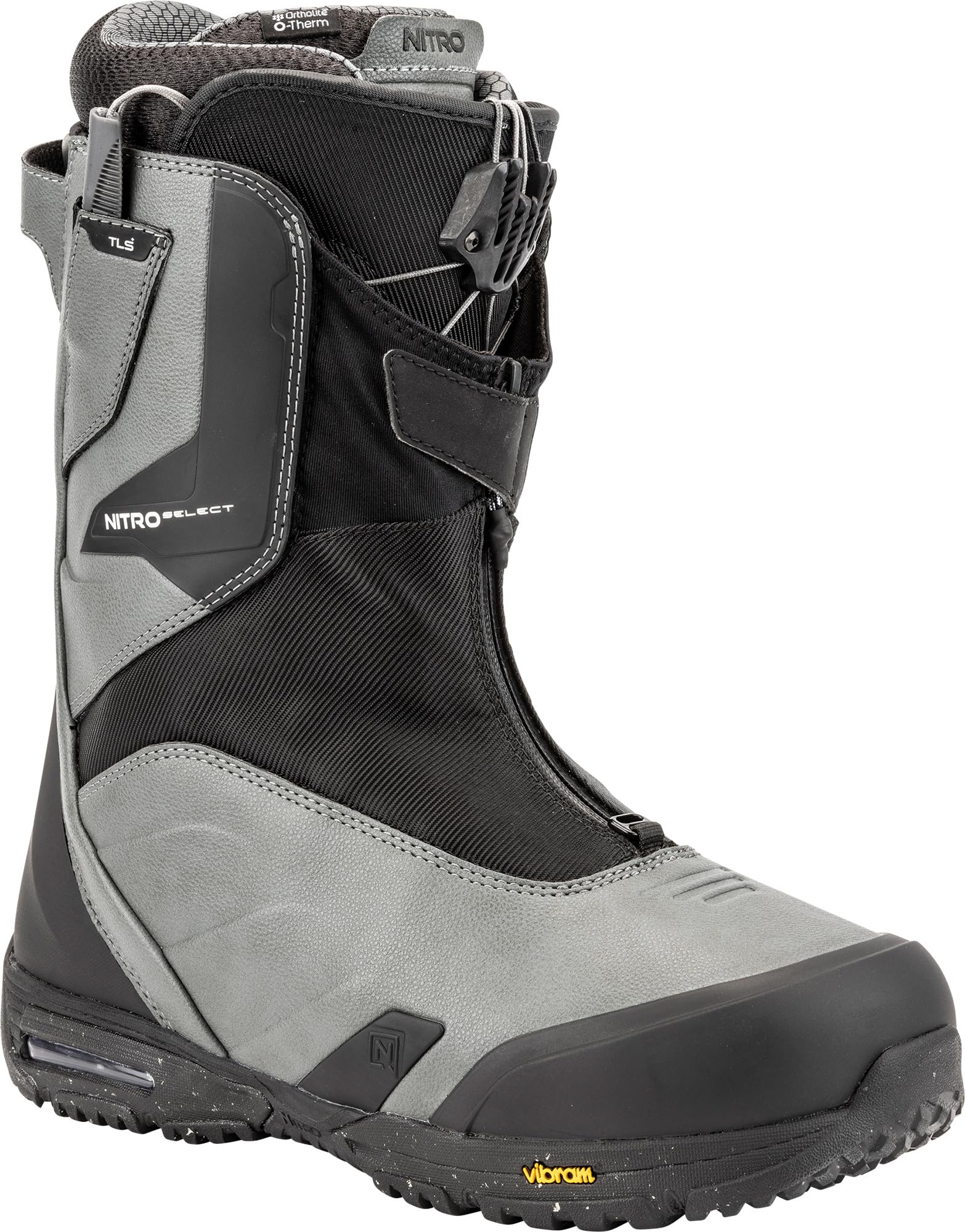 Nitro Select TLS + Mens Snowboard Boots, Charcoal-Black, 12 (30.0) : Sports & Outdoors