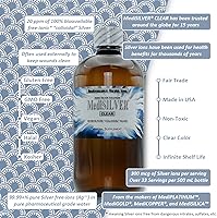 Vista 3 de MediSILVER - Plata coloidal iónica libre transparente – 1 galón de EE.UU. (128 onzas líquidas) en jarra de vidrio ámbar