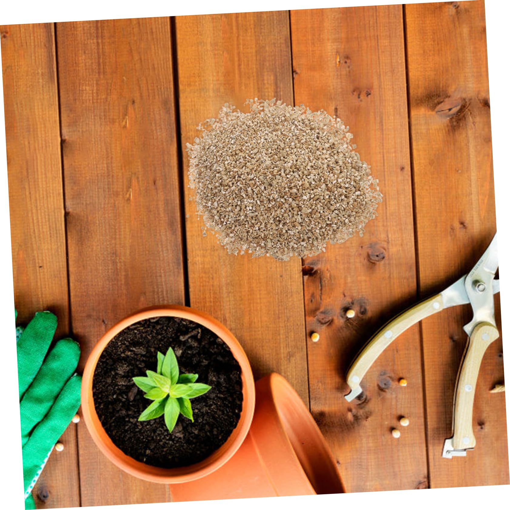 Abaodam Vermiculita para Jardinería pH Equilibrado, Capacidad 3L, Alta Retención de Agua y Uso Versátil para Cultivo de Hongos y Mascotas de Terrario en Interiores