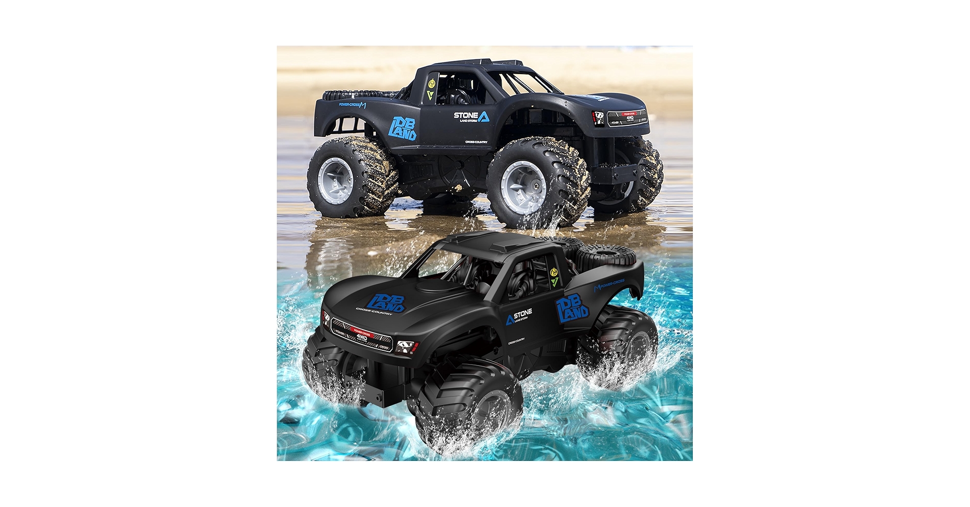 Amazon.co.jp: toylefun ダートモンスタートラック ラジコンカー