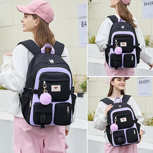 Miniatura 2 de Mochila para laptop de 15.6 pulgadas, mochila escolar para niños, mochila universitaria, mochila de viaje, bolsas grandes para adolescentes, niñas y