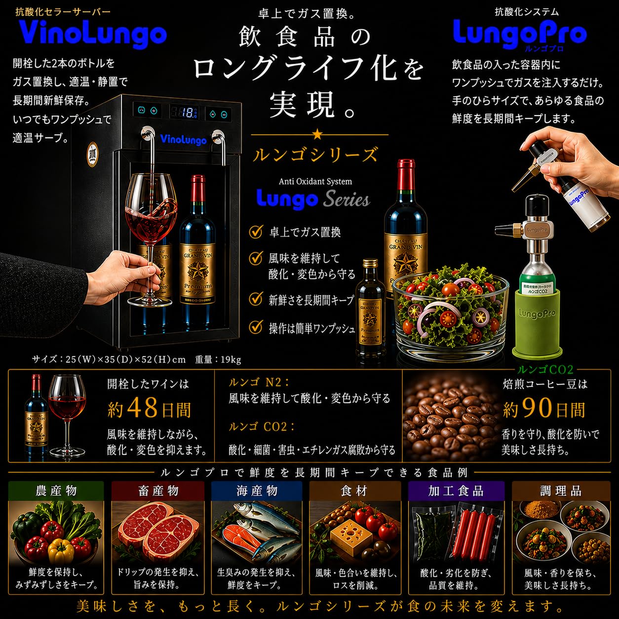 抗酸化セラーサーバー　ヴィノルンゴ Amazon.co.jp: (VinoLungo) 抗酸化セラー ヴィノルンゴ（7-18℃制御