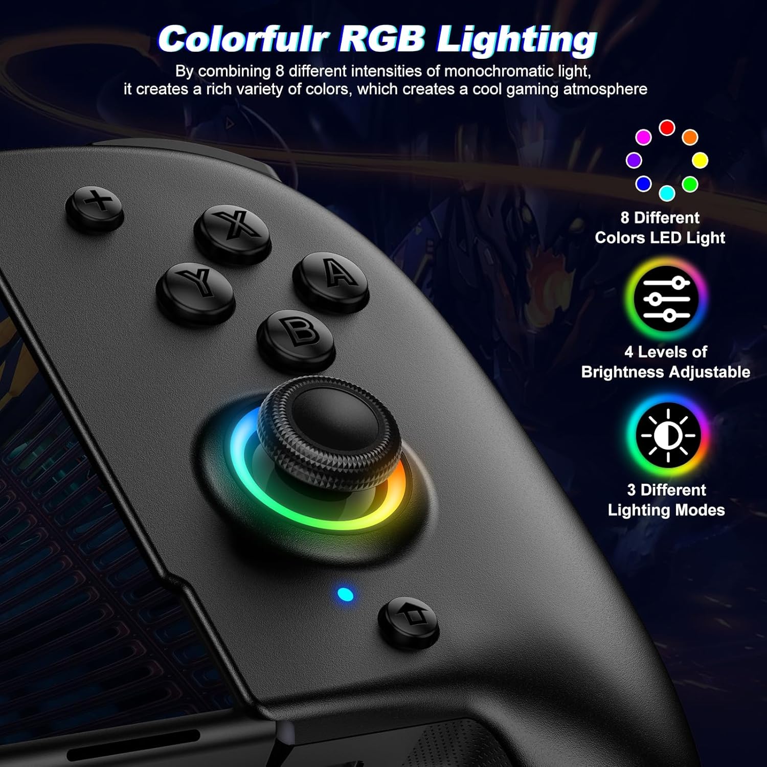 Switch Controller for Nintendo, Wireless Switch Pro Controller with Back Buttons, 1000mAh Pro Controller Switch with Programmable, Wake up, Vibration & Turbo Function for Switch/OLED Console(Black) 3 811ym Zy6hL. AC SL1500