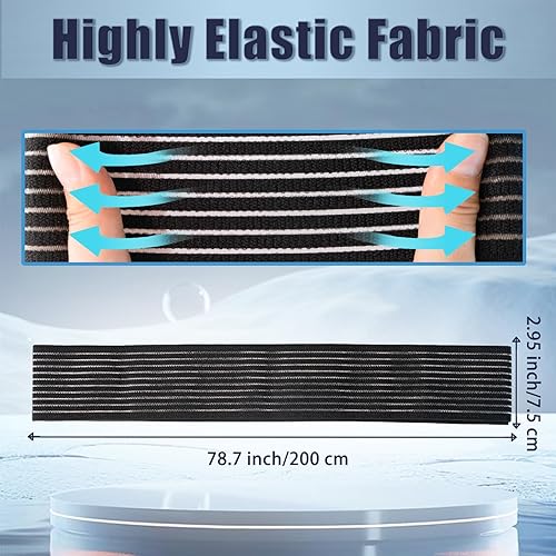 Miniatura 4 de 2 bandas de compresión para isquiotibiales y muslos, tirantes de compresión ajustables para muslos, soporte de cuádruple y muslo para hombres y