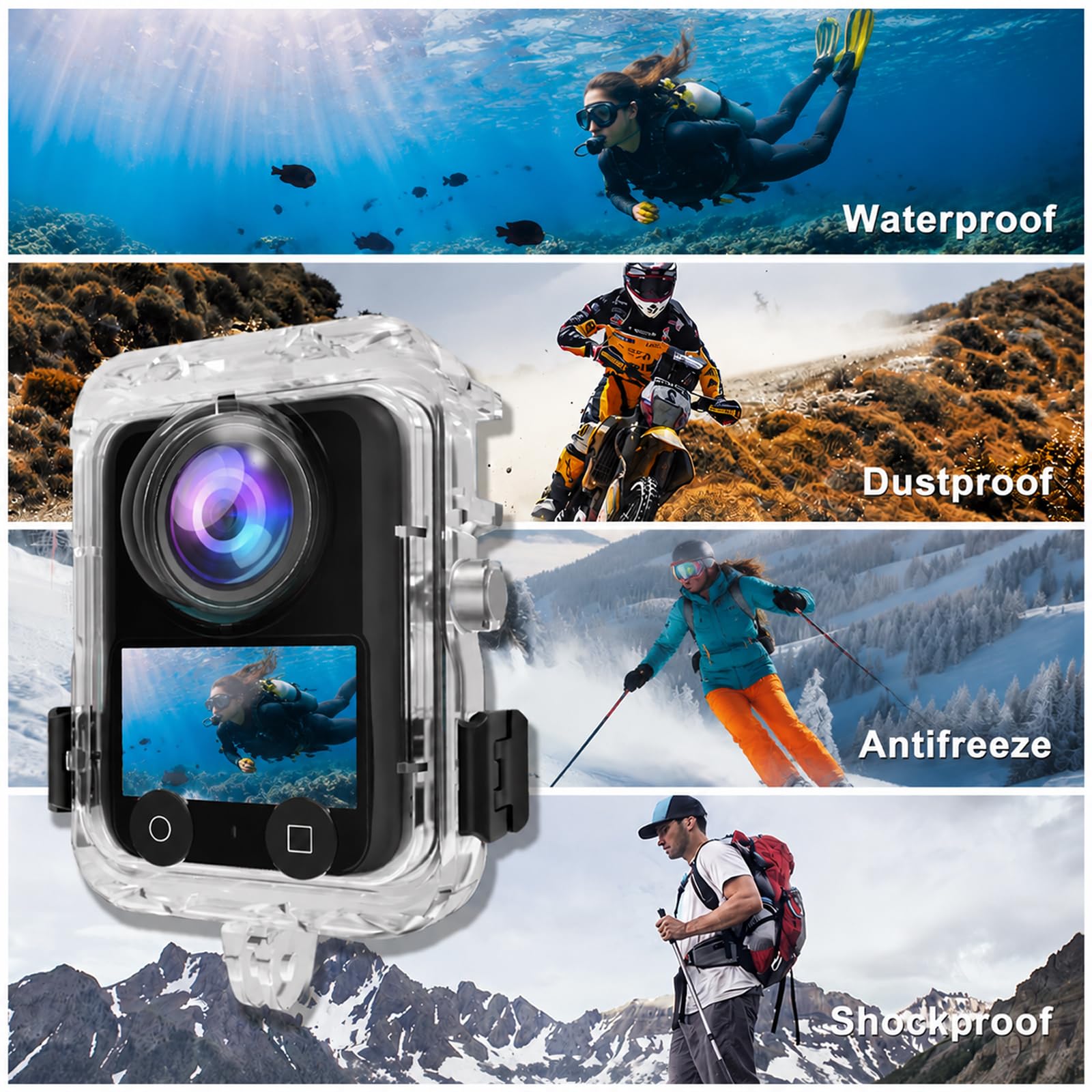 DJI Osmo 360 Niewidoczne etui do nurkowania, wodoszczelne, 40 m, do nurkowania, do fotografii nurkowej