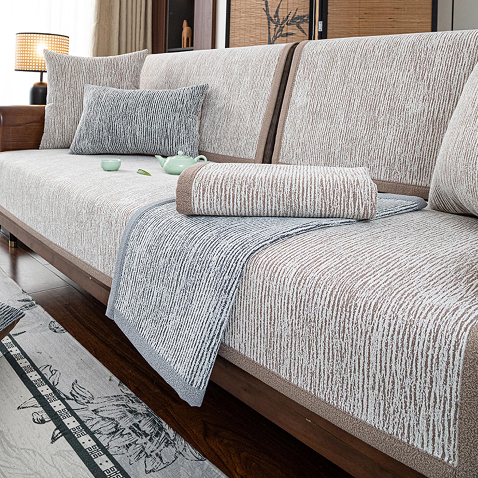 Housse de canapé universelle en tissu chenille de luxe