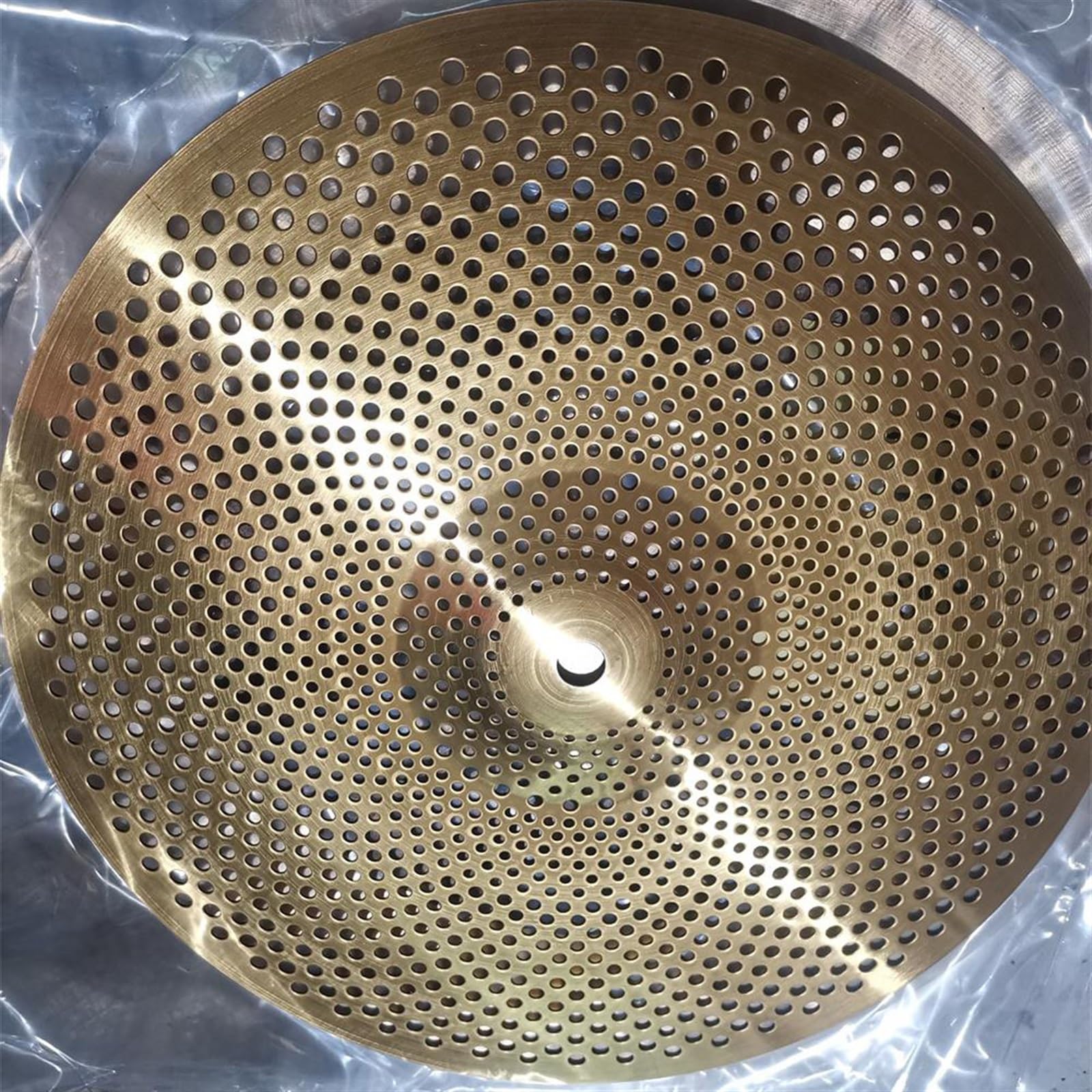 EIN Paar Low Volume Cymbal Mute Becken Silber 13 Zoll Hi-Hat Becken Für Jazz Drum Set Zubehör für Schlaginstrumente (Color : Gold)