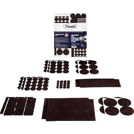 Tesa 57891-00001 - Protect Filzgleiter, 100mm X 80mm, Braun