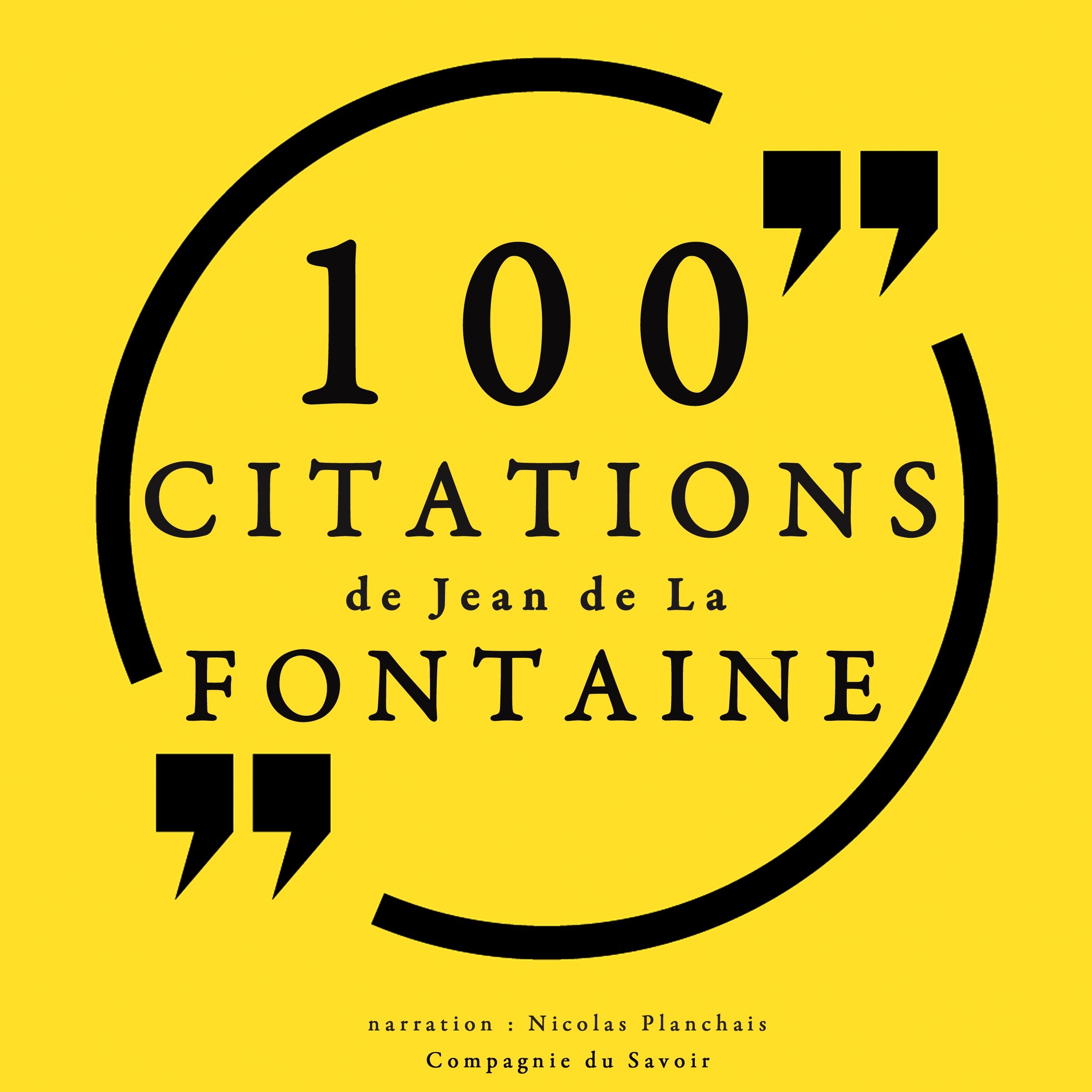 Cover art for 100 citations de Jean de La Fontaine