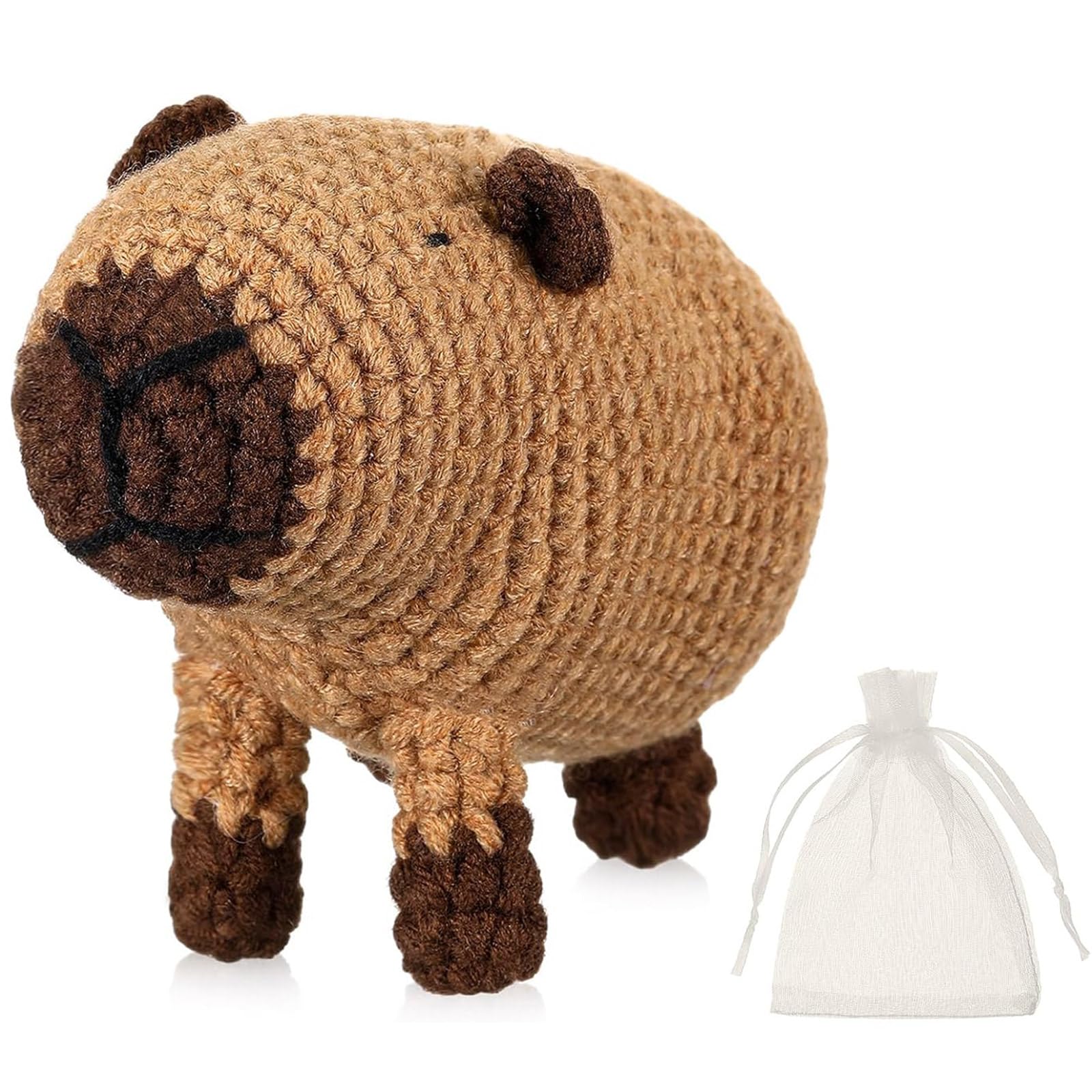 Porte-clés Capybara Porte-bonheur Et Peluche Douce - Cadeau Positif, Soutien émotionnel - Pour Stress, Amis, Décoration Bureau