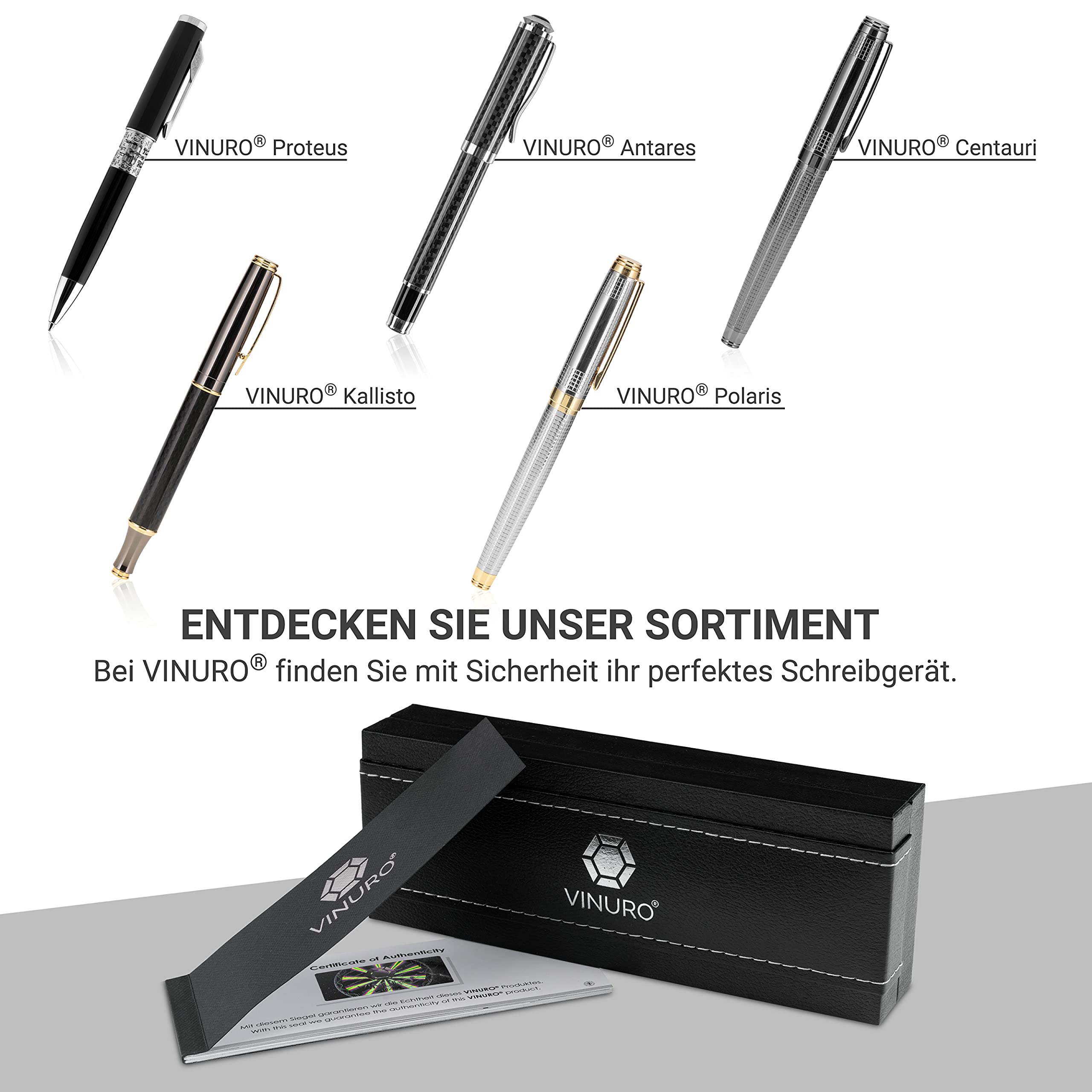 Proteus I edler Kugelschreiber I schwarz aus Metall I hochwertiger Drehmechanismus I edles Schreibset I Geschenk zu Weihnachten, Bachelor